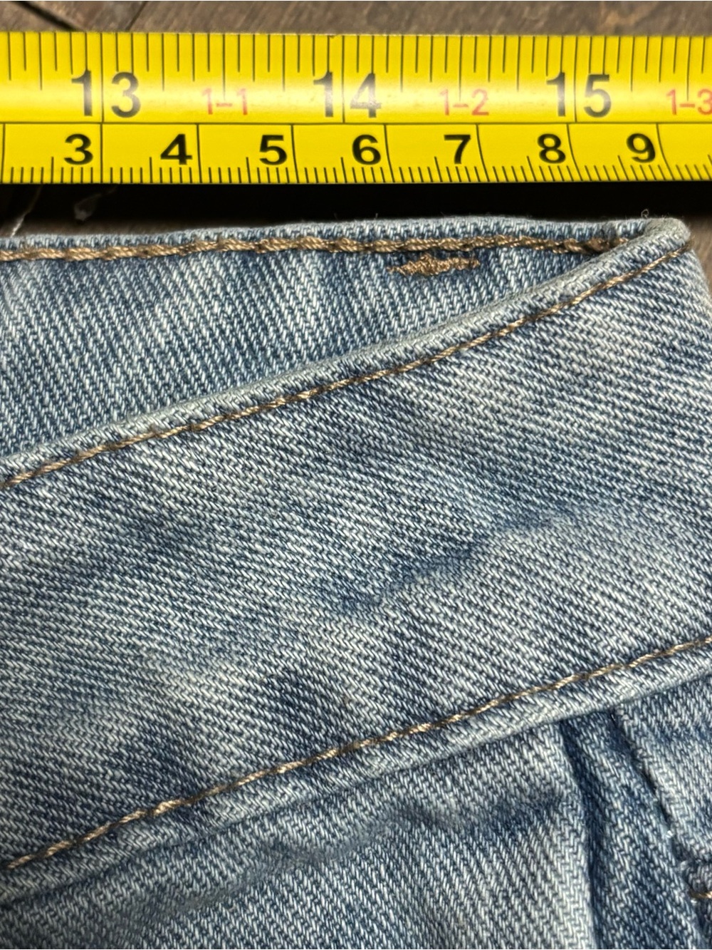 BlueFox Collective Jeans Womens 7 Wide Leg Color Block Light Wash High Rise - Picture 3 of 9